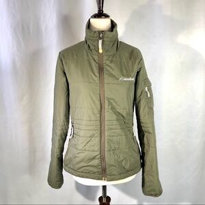 Cloudveil packable puffer coat army green XS